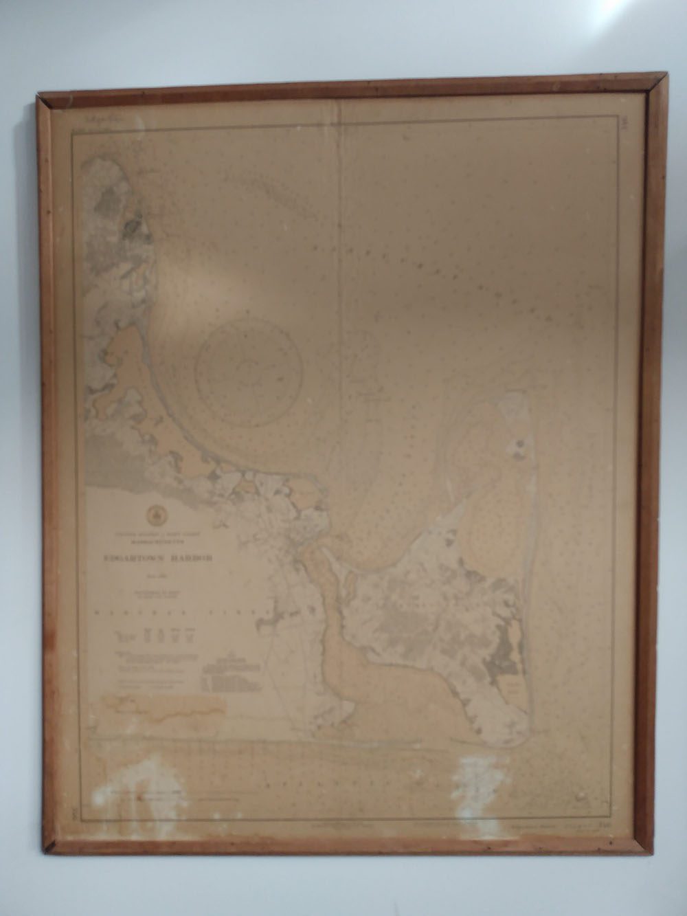 Local Martha’s Vineyard Antiques - Edgartown Harbor Chart 1930
